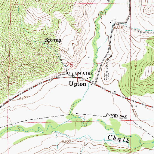 Topographic Map of Upton, UT