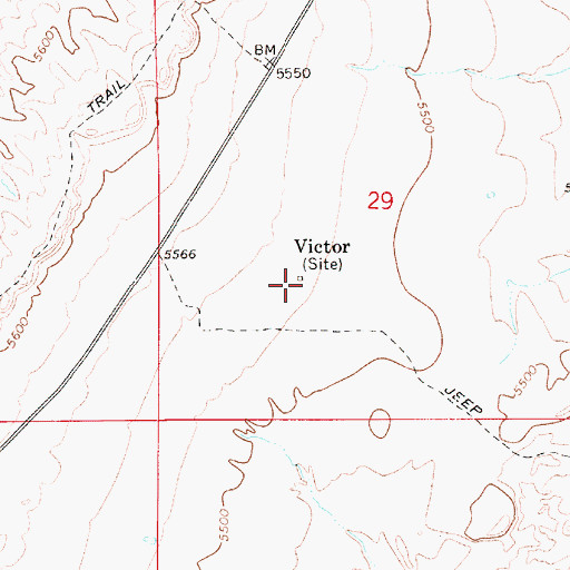 Topographic Map of Victor, UT