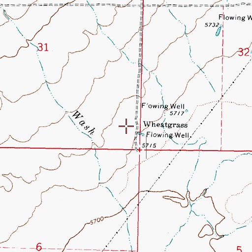 Topographic Map of Wheatgrass, UT