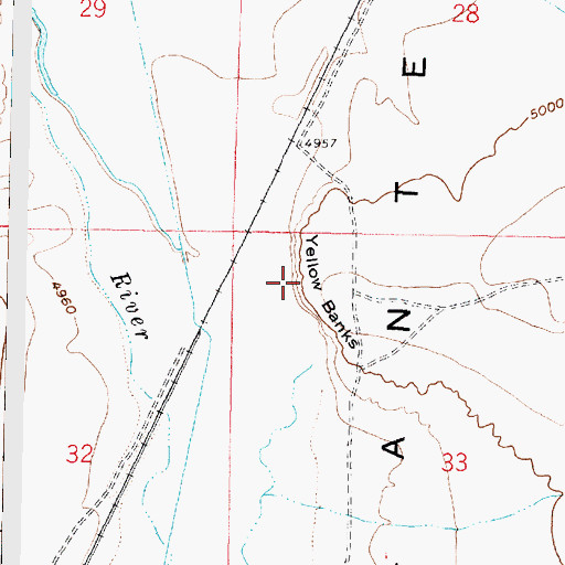 Topographic Map of Yellow Banks, UT