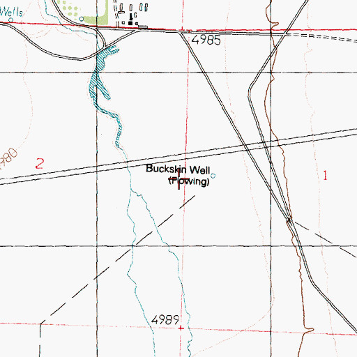 Topographic Map of Buckskin Well, UT