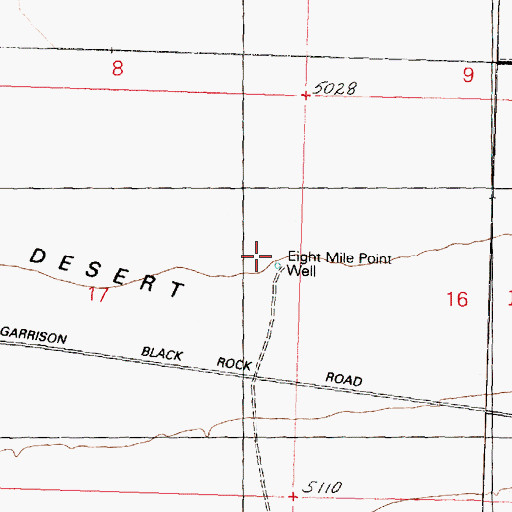 Topographic Map of Eight Mile Point Well, UT