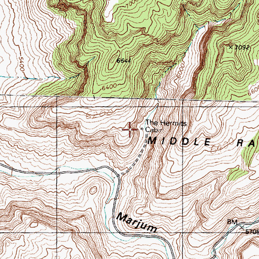 Topographic Map of The Hermits Cabin, UT