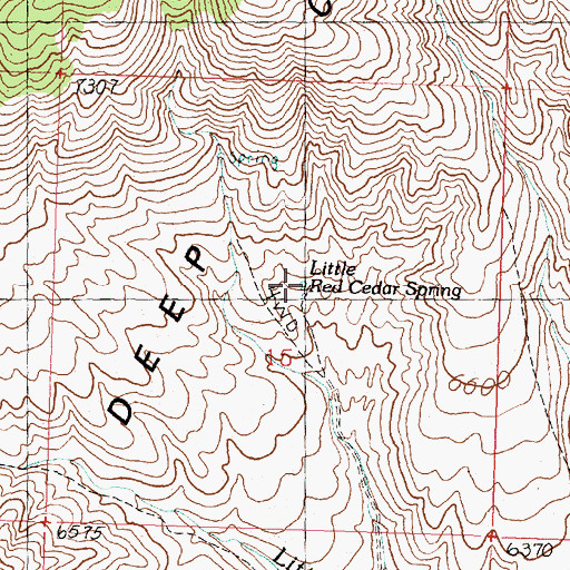 Topographic Map of Little Red Cedar Spring, UT