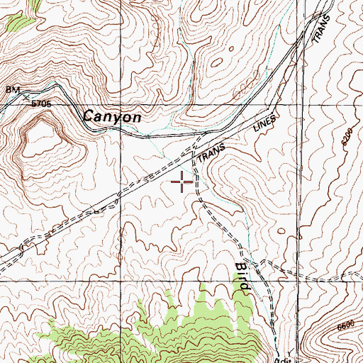 Topographic Map of Bird Canyon, UT