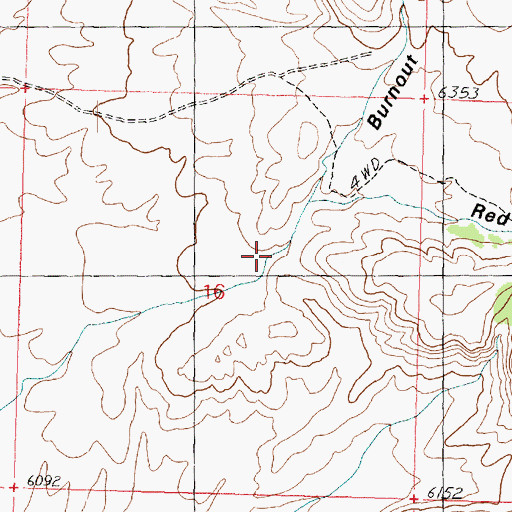 Topographic Map of Burnout Canyon, UT