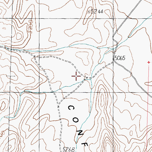 Topographic Map of Cattlemens Little Valley, UT