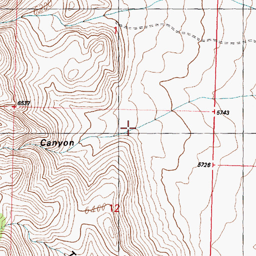 Topographic Map of Cedar Canyon, UT