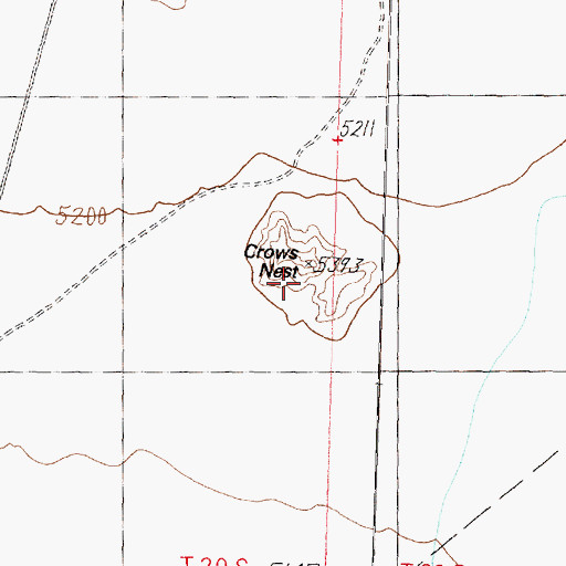 Topographic Map of Crows Nest, UT