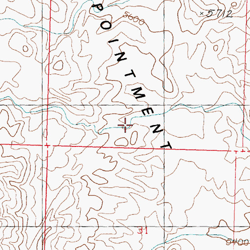 Topographic Map of Disappointment Hills, UT