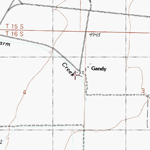 Topographic Map of Gandy, UT