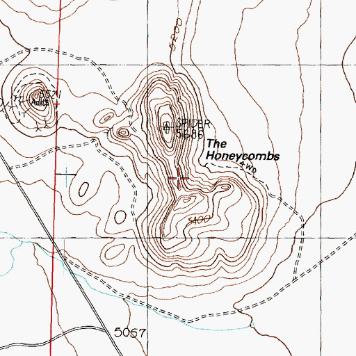 Topographic Map of The Honeycombs, UT