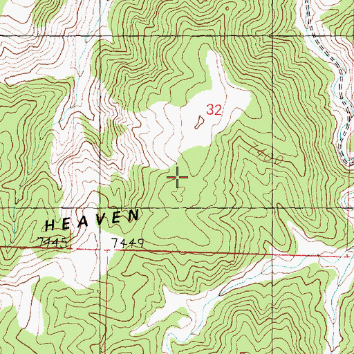 Topographic Map of Horse Heaven, UT