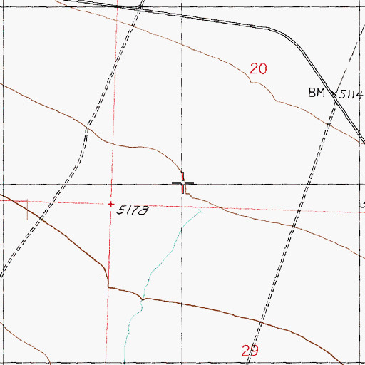 Topographic Map of Jensen Wash, UT
