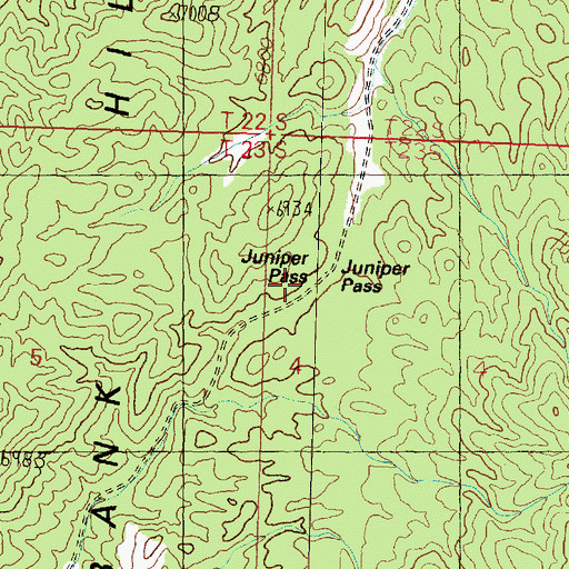 Topographic Map of Juniper Pass, UT