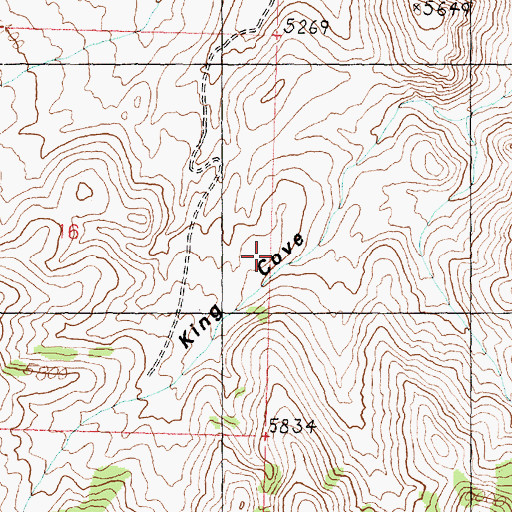 Topographic Map of King Cove, UT
