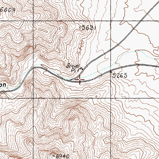 Topographic Map of Kings Canyon, UT