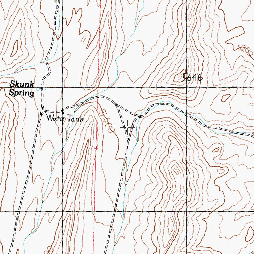 Topographic Map of Ledger Canyon, UT