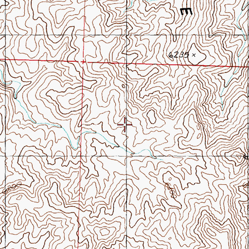 Topographic Map of Middle Range, UT