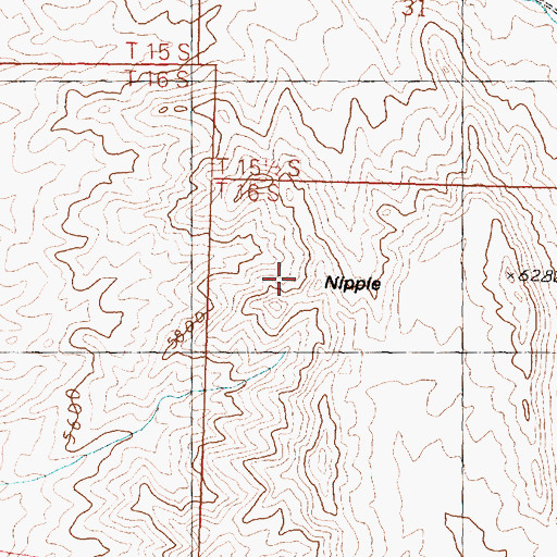 Topographic Map of Nipple, UT