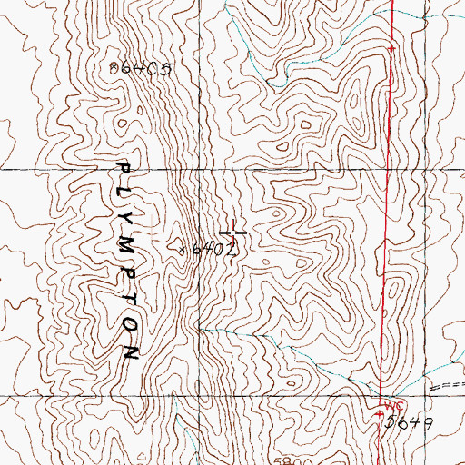 Topographic Map of Plympton Ridge, UT