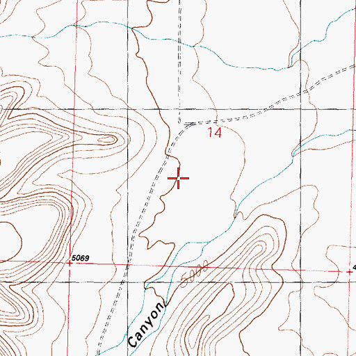 Topographic Map of Red Canyon, UT
