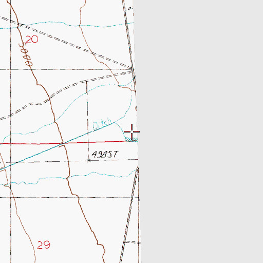 Topographic Map of Robison Ranch, UT