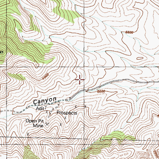 Topographic Map of Sawtooth Canyon, UT