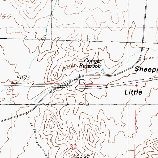 Topographic Map of Sheepmens Little Valley, UT