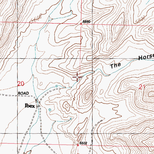 Topographic Map of The Horse Pasture, UT