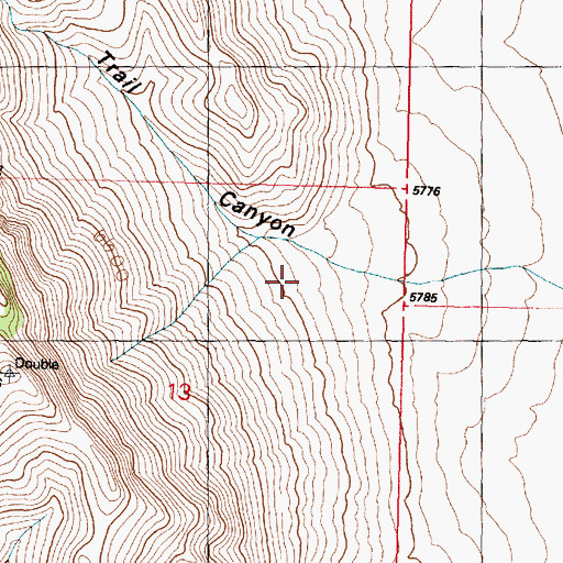Topographic Map of Trail Canyon, UT