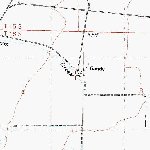 Topographic Map of Warm Creek, UT