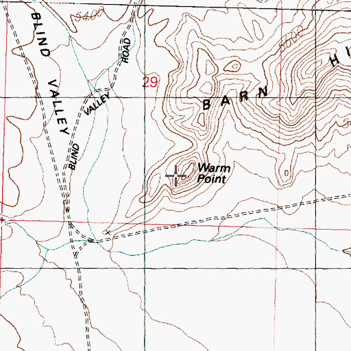 Topographic Map of Warm Point, UT
