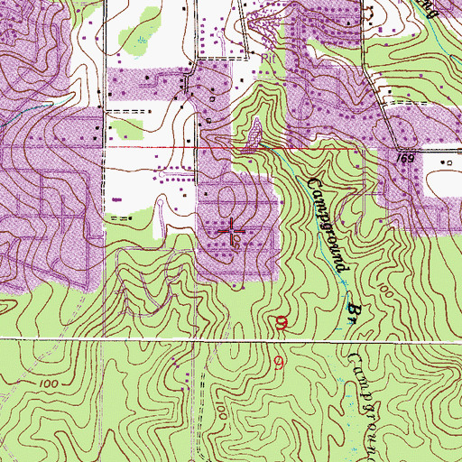 Topographic Map of Scenic West Estates, AL