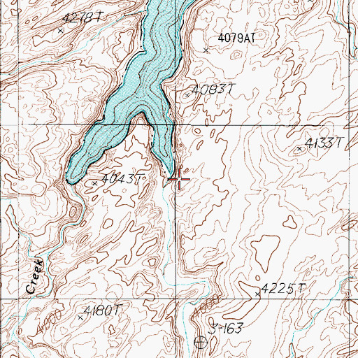 Topographic Map of Bald Rock Canyon, UT