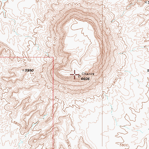 Topographic Map of Factory Butte, UT