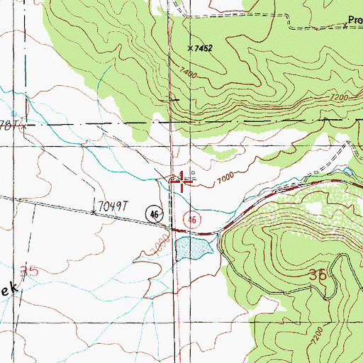 Topographic Map of Pine Lodge Ranch, UT