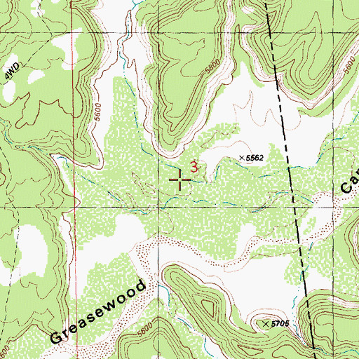 Topographic Map of Moosey Canyon, UT