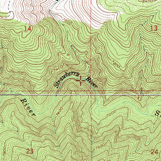 Topographic Map of Bear Hollow, UT