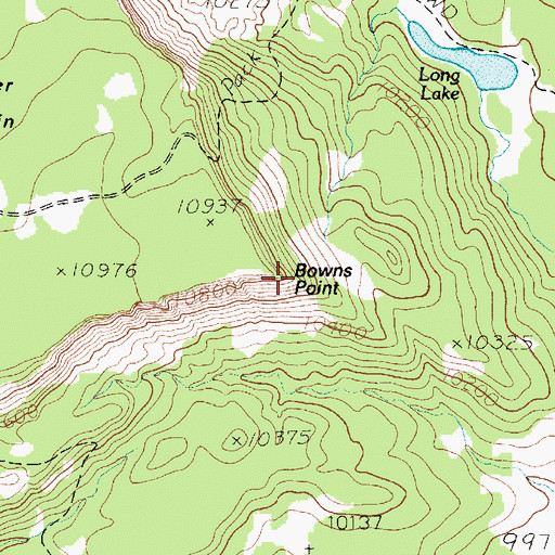Topographic Map of Bowns Point, UT
