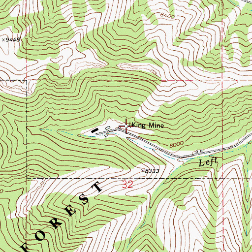 Topographic Map of King Mine, UT