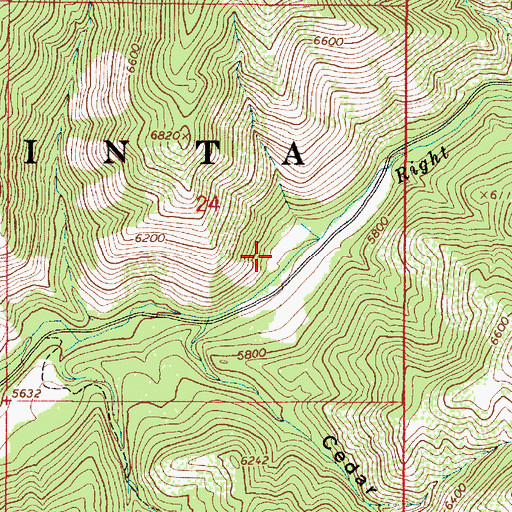 Topographic Map of Kolob Campground, UT