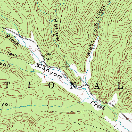 Topographic Map of Little Jake Hollow, UT