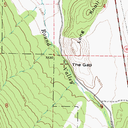Topographic Map of The Gap, UT