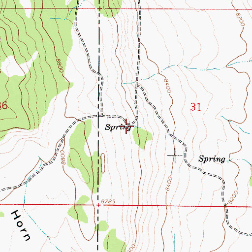 Topographic Map of Lone Pine Spring, UT
