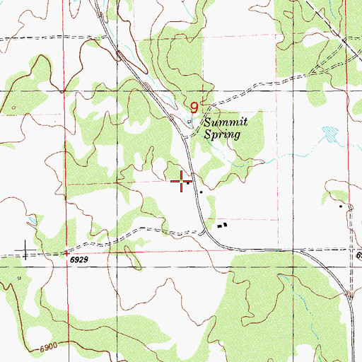 Topographic Map of East Summit School, UT