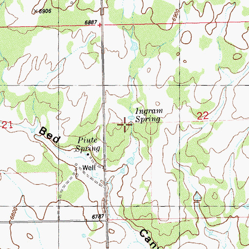 Topographic Map of Ingram Spring, UT