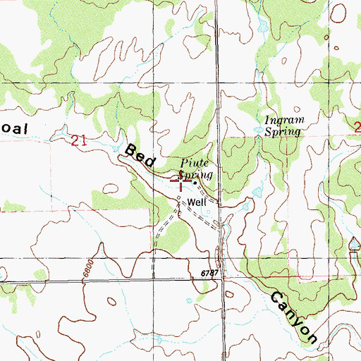 Topographic Map of Piute Spring, UT