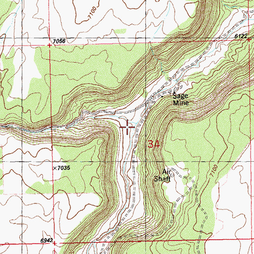 Topographic Map of Wildhorse Canyon, UT