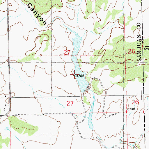 Topographic Map of Snyder Reservoir Number Two, UT